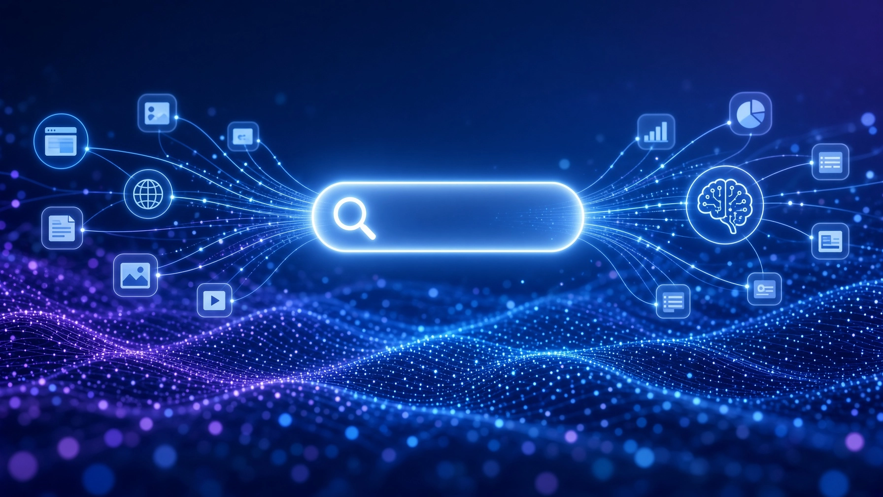 AI search and chat interface representing how Treasure Coast businesses get discovered by ChatGPT, Gemini and Google AI Overviews in 2026