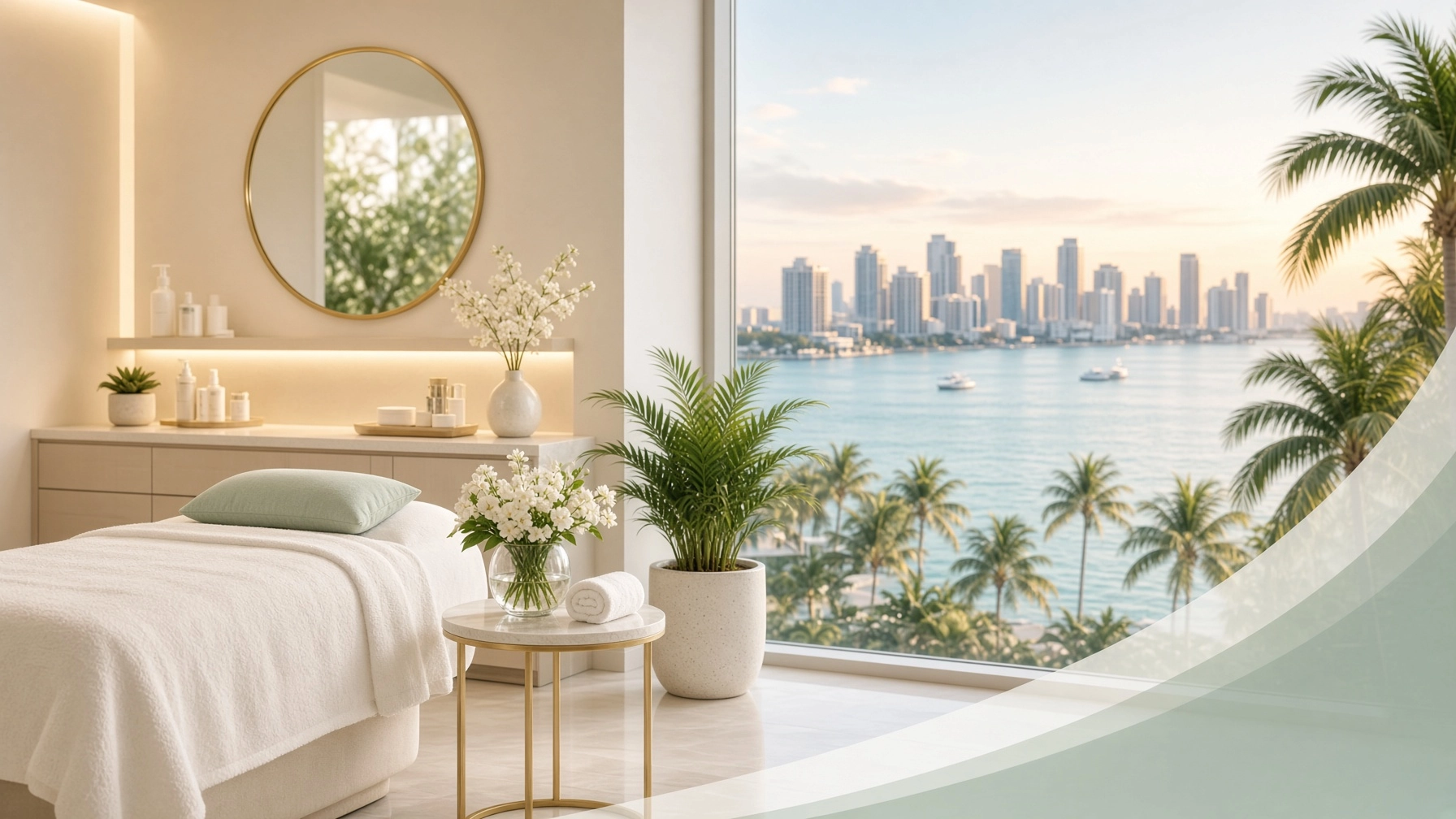 Med spa treatment room representing premium South Florida med spa website design