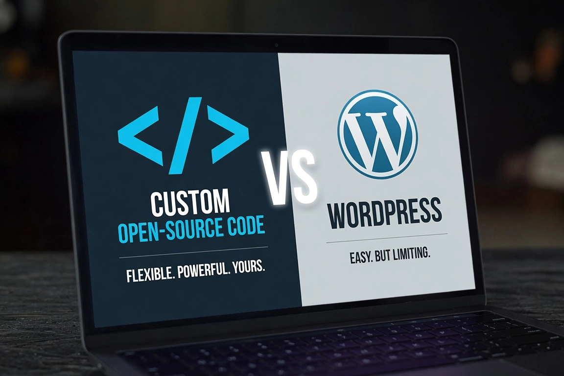 Custom open-source website vs WordPress for Florida businesses 2026 comparison
